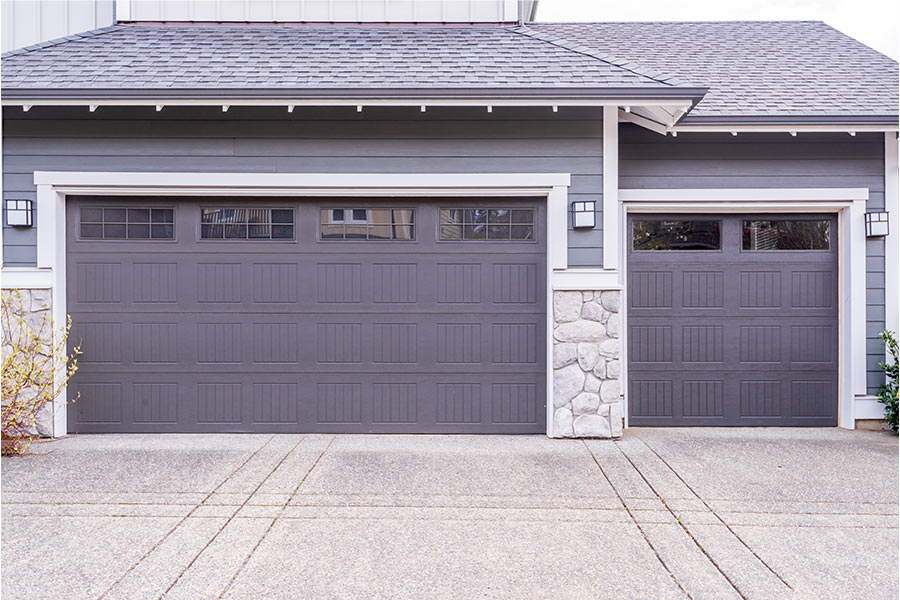 two door residential garage